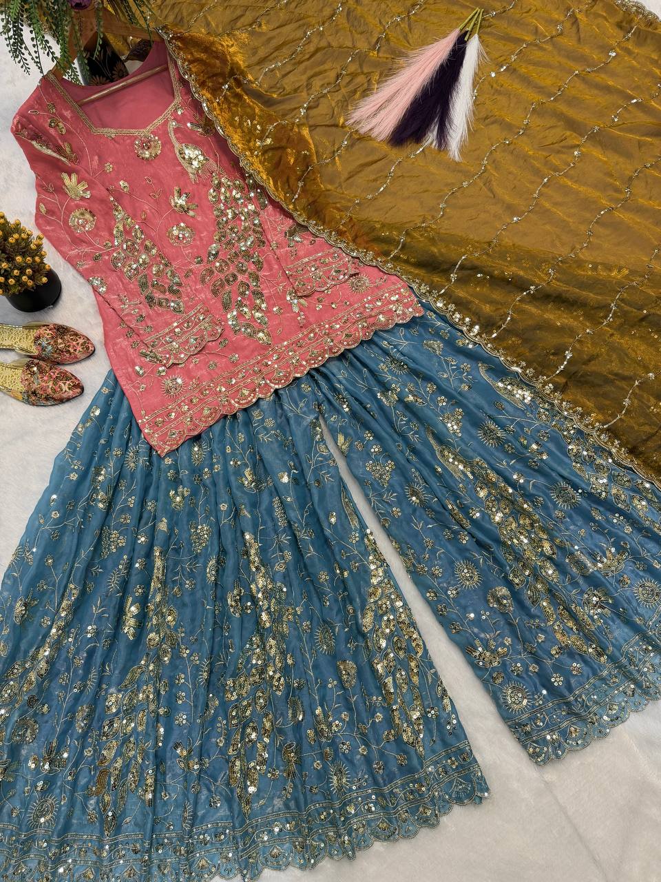 Royal Empress Peacock-Embroidered Couture